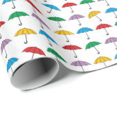 Regenschirme Geschenkpapier (Rolleneckpunkt)