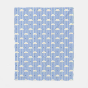 Regenschirme im Blau Fleecedecke