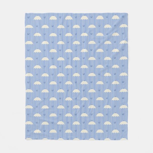 Regenschirme im Blau Fleecedecke (Vorderseite)