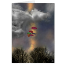 Regenschirme in einem Cloudscape