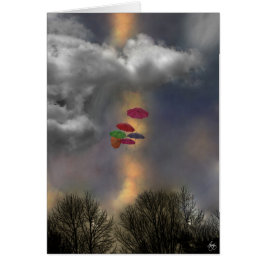 Regenschirme in einem Cloudscape