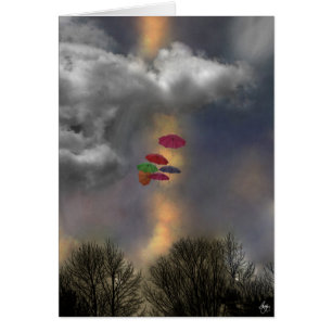 Regenschirme in einem Cloudscape