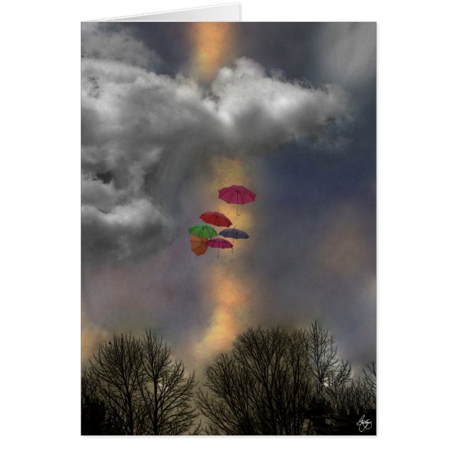 Regenschirme in einem Cloudscape (Vorne)