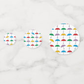 Regenschirme in Rain Confetti Konfetti (Rückseiten)