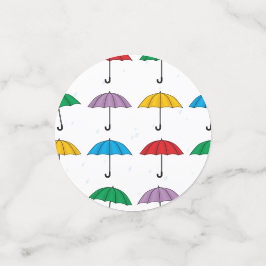 Regenschirme in Rain Confetti Konfetti (Klein Vorderseite)