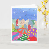 Regenschirme Karte (Gelbe Blume)