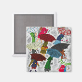 Regenschirme Magnet (Vorderseite/Rückseite)