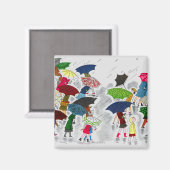 Regenschirme Magnet (Vorderseite/Rückseite)