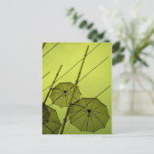 Regenschirme Postkarte (Stehend Vorderseite)