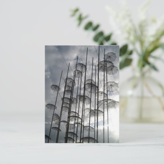 Regenschirme Postkarte (Stehend Vorderseite)