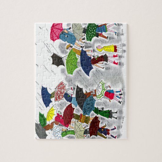 Regenschirme Puzzle (Vertikal)