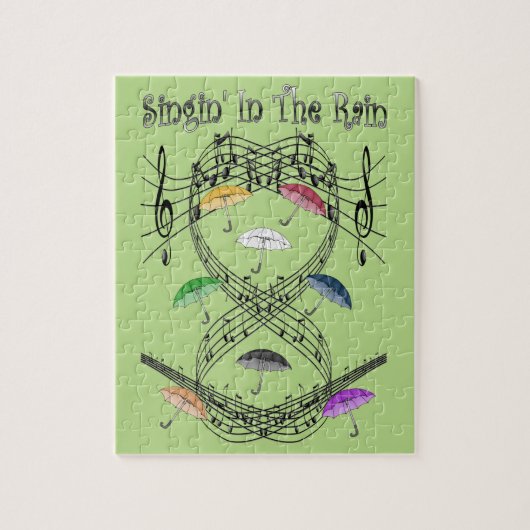 Regenschirme ~ Singin' im Regen ~ musikalische Puzzle (Vertikal)