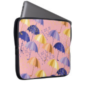 Regenschirme, Tropfen, buntes nahtloses Motiv. Laptopschutzhülle (Vorne Rechts)