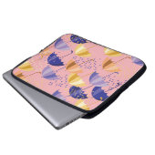 Regenschirme, Tropfen, buntes nahtloses Motiv. Laptopschutzhülle (Vorne Knopf)