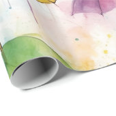 Regenschirme und Schauer Geschenkpapier (Rolleneckpunkt)