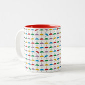Regenschirme Zweifarbige Tasse (Vorderseite Links)