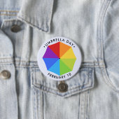 Regenschirmtag, Regenbogen Button (Beispiel)