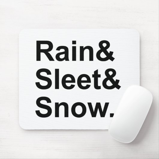 Regenschnee | Postwetterbedingungen Mousepad (Mit Mouse)