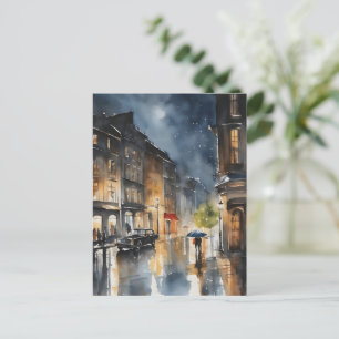 Regenstadt-Aquarellkunst Postkarte