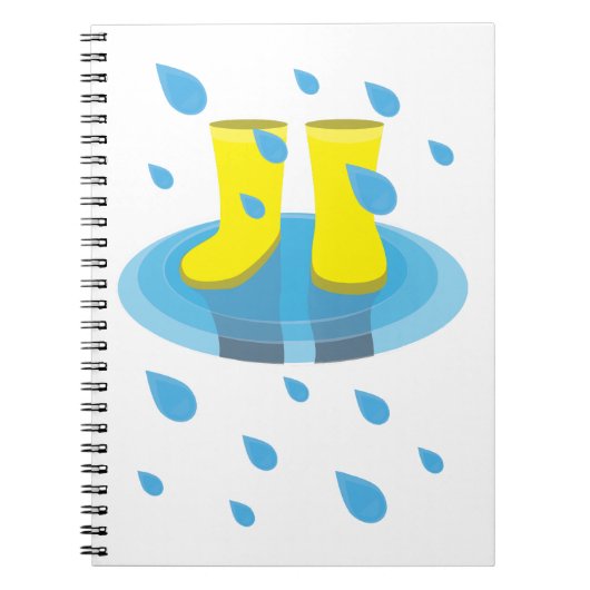 Regenstiefel Notizblock (Vorderseite)