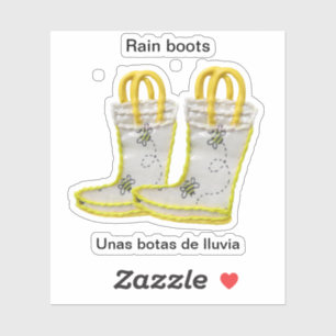 Regenstiefel/Unas botas de Luvia Aufkleber
