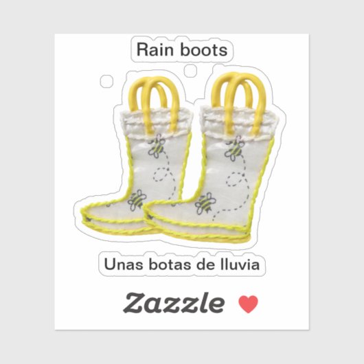 Regenstiefel/Unas botas de Luvia Aufkleber (Blatt)