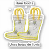 Regenstiefel/Unas botas de Luvia Aufkleber (Vorderseite)