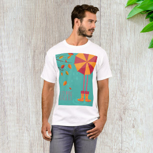 Regenstiefel und Herbstlaube T-Shirt