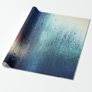 REGENSTROPFEN AUF DEM FENSTER GESCHENKPAPIER