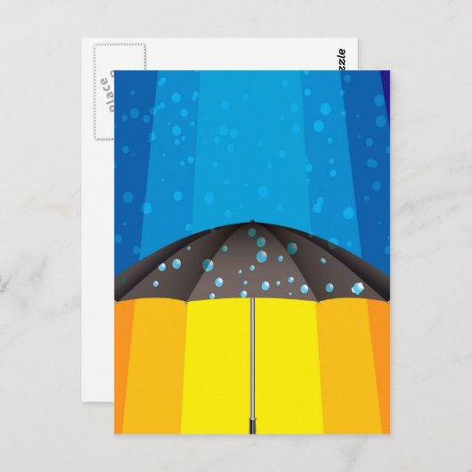 Regensturm an einem sonnigen Tag Postkarte (Vorne/Hinten)