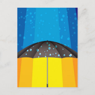 Regensturm an einem sonnigen Tag Postkarte