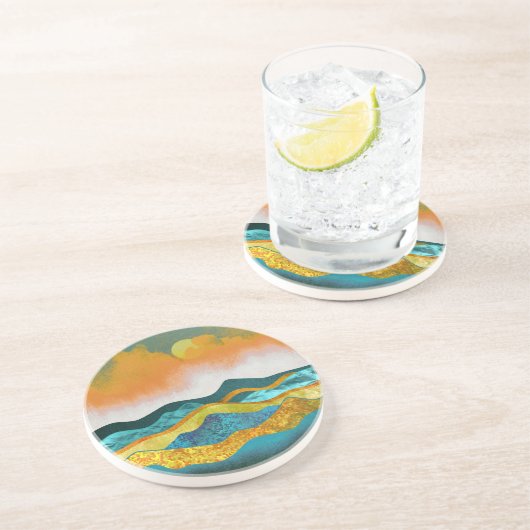 Regensturm Getränkeuntersetzer (Seite)