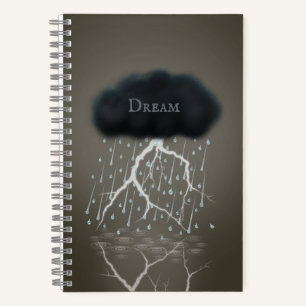 Regensturm in Sepia Dreamscape Surreal Personalisi Notizblock