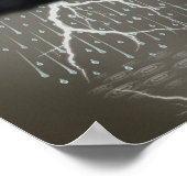 Regensturm in Sepia Dreamscape Surreal Personalisi Poster (Ecke)