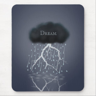 Regensturm in Surreal Traumwelt Personalisiert Mousepad