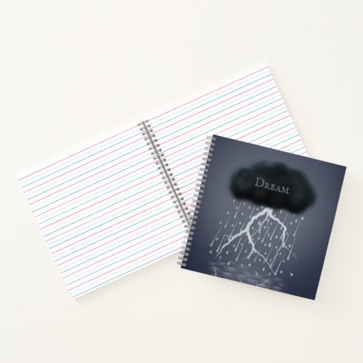 Regensturm in Surreal Traumwelt Personalisiert Notizblock (Innenseite)