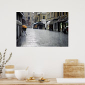 Regensturm in Venedig, Italien Poster (Küche)