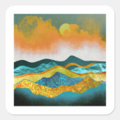 Regensturm Quadratischer Aufkleber (Vorderseite)