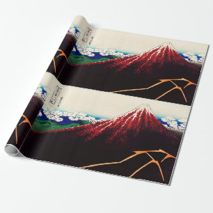 Regensturm unter dem Gipfel von Katsushika Hokusai Geschenkpapier