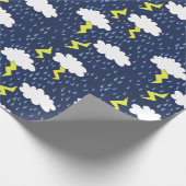 Regenstürme unter Wolken Geschenkpapier (Ecke)