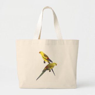 Regent Parrot Pair - Polytelis anthopeplus Jumbo Stoffbeutel