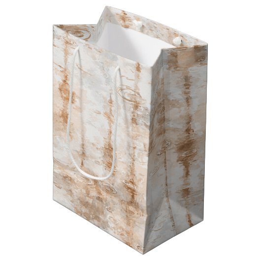 Regentag Abstract Mittlere Geschenktüte (Vorderseite Schrägansicht)