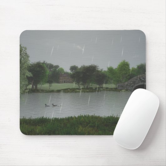 Regentag am Mousepad-See Mousepad (Mit Mouse)