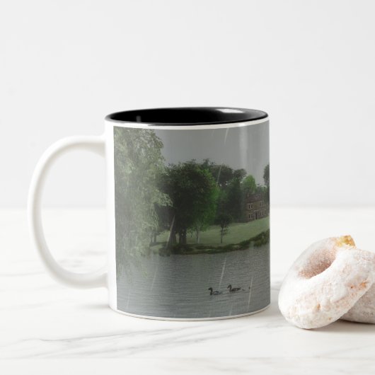Regentag am See Tasse (Mit Donut)