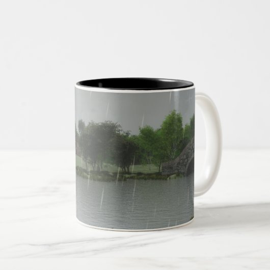 Regentag am See Tasse (VorderseiteRechts)