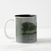Regentag am See Tasse (Links)