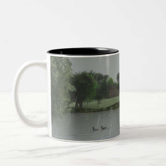 Regentag am See Tasse (Links)