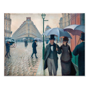 Regentag auf der Pariser Straße Gustave Caillebo Fotodruck