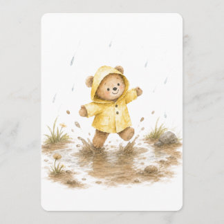 Regentag-Bär-Baby-Shower-Einladung Einladung