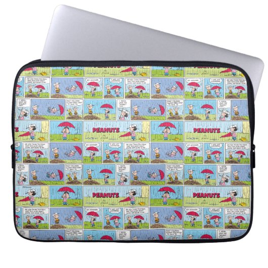 Regentag beim Baseballspiel Laptopschutzhülle (Vorderseite)